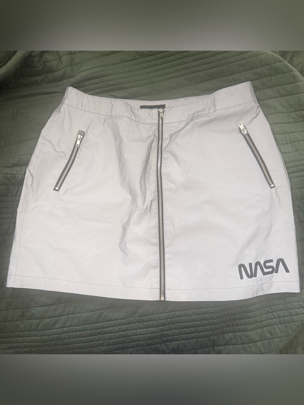 Reflective NASA Zip-Front Skirt